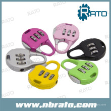 Metal 3-Dial Cute Suitcase Padlock